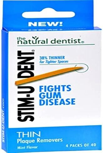 طبيب الأسنان الطبيعي Stim-U-Dent إزالة البلاك الرقيق بالنعناع المحمص - علبة مكونة من 6-4 عبوات in Kuwait