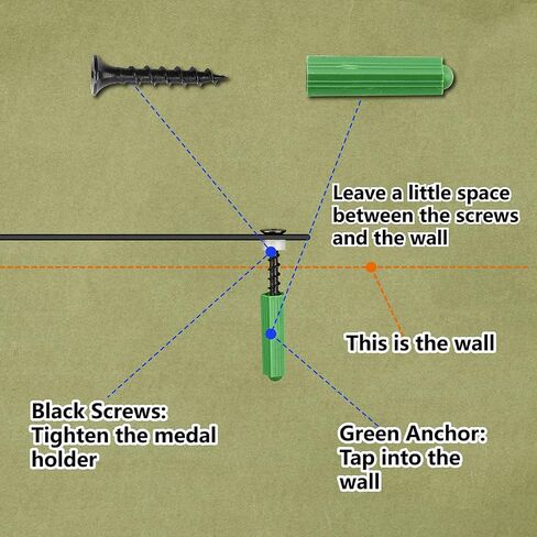 CREATCABIN Javelin ميدالية حامل Javelin Medal Hanger عرض رف رياضي معدني معلق جوائز حديد صغير جبل ديكور للنساء الرجال جدار المنزل شارة تشغيل ميدالية هدية عيد الميلاد الأسود 11.4 × 5.1 بوصة in Saudi Arabia