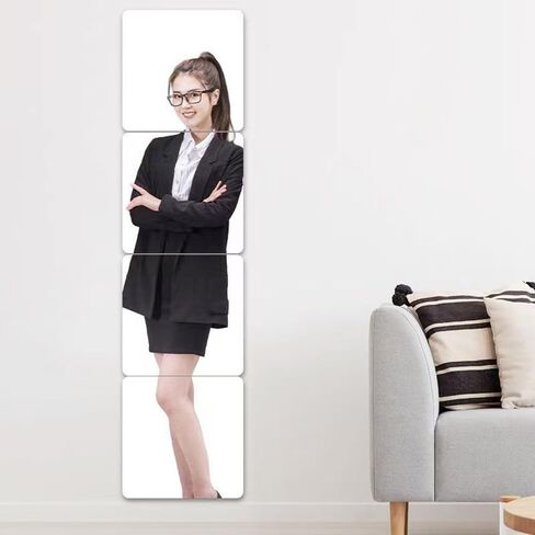 XZJMY 3 Pack Self Adhesive Acrylic Mirror,7.8 x 11.8 Inch Non Glass Mirror Tiles,Plastic Mirror Sheets Wall Stickers,2MM Thick Mirror,Frameless Small Mirror for Home Wall Decor in Saudi Arabia
