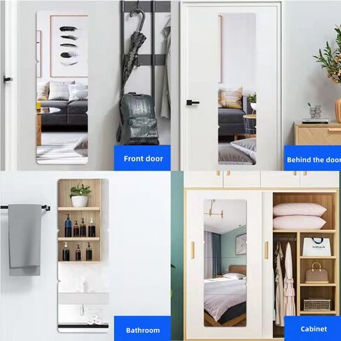 XZJMY 3 Pack Self Adhesive Acrylic Mirror,7.8 x 11.8 Inch Non Glass Mirror Tiles,Plastic Mirror Sheets Wall Stickers,2MM Thick Mirror,Frameless Small Mirror for Home Wall Decor in Saudi Arabia
