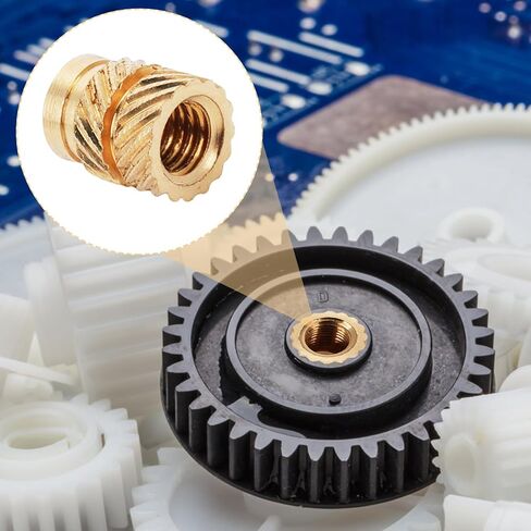 100Pcs 3D Printing Brass Nuts, M3 Threaded Inserts M3 Heat Set Threaded Inserts for 3D Printing Components Knurled Brass Nuts Heat-Set Embedment Nut Female Thread Knurled Nuts (M3x4.6x5.7mm) in Saudi Arabia