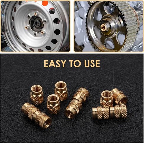 100Pcs 3D Printing Brass Nuts, M3 Threaded Inserts M3 Heat Set Threaded Inserts for 3D Printing Components Knurled Brass Nuts Heat-Set Embedment Nut Female Thread Knurled Nuts (M3x4.6x5.7mm) in Saudi Arabia