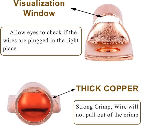 65PCS Copper Wire Lugs kit, Heavy Duty Battery Terminal connectors Cable Ends, Ring terminals Used on AWG10 8 6 4 Cables, 1/4" and 5/16" Ring Eyelets in Kuwait