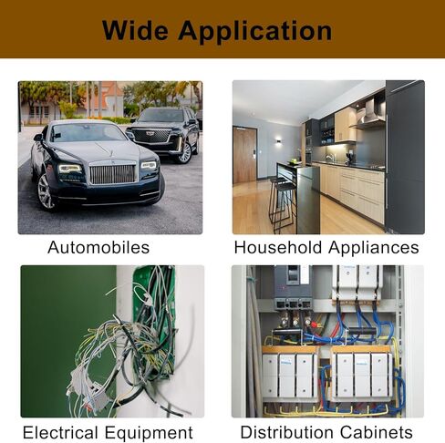 65PCS Copper Wire Lugs kit, Heavy Duty Battery Terminal connectors Cable Ends, Ring terminals Used on AWG10 8 6 4 Cables, 1/4" and 5/16" Ring Eyelets in Kuwait