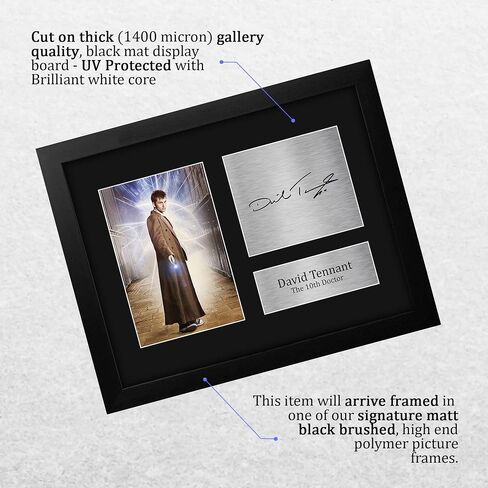 HWC Trading David Tennant Dr Who Gifts USL Framed Printed Signed Autograph Picture for TV Show Fans - US Letter Size in Saudi Arabia