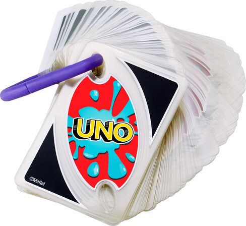Mattel Games UNO Flip Splash Matching Card Game Featuring 112 Water Resistant 2-Sided Cards, Game Night, Gift Ages 7 Years & Older in Saudi Arabia