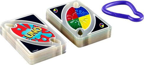 Mattel Games UNO Flip Splash Matching Card Game Featuring 112 Water Resistant 2-Sided Cards, Game Night, Gift Ages 7 Years & Older in Saudi Arabia