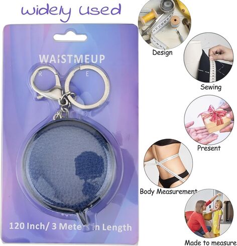 Tape Measure Measuring Tape for Body Tailor Cloth Fabric Sewing Knitting Craft Weight Loss Measurements Retractable 60-inch 1.5 Meter Push Button Dual Sided Tape Measure in Kuwait
