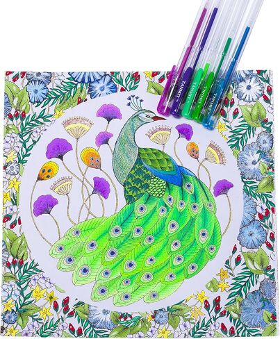 Tanmit 100 Coloring Gel Pens Set for Adults Coloring Books- Gel Colored Pen for Drawing, Writing & Unique Colors Including Glitter, Neon, Standard, Symhony, Milky & Metallic in Saudi Arabia