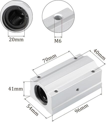 4pcs SCS10UU Linear Slide Blocks, [10mm Bore] Steel Linear Motion Bearing for CNC Machines Packaging Equipment 3D Printers Use in Saudi Arabia