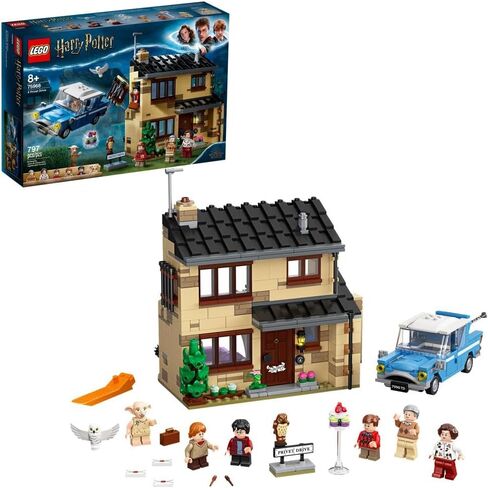 LEGO Harry Potter 4 Privet Drive 75968 House and Ford Anglia Flying Car Toy, Wizarding World Gifts for Kids, Girls & Boys with Harry Potter, Ron Weasley, Dursley Family, and Dobby Minifigures in Saudi Arabia