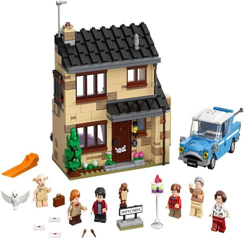 LEGO Harry Potter 4 Privet Drive 75968 House and Ford Anglia Flying Car Toy, Wizarding World Gifts for Kids, Girls & Boys with Harry Potter, Ron Weasley, Dursley Family, and Dobby Minifigures in Saudi Arabia