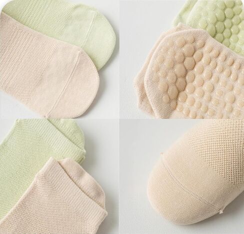 2 Pairs Pilates Socks Yoga Socks Athletic Socks Non-Slip With Grips for Women Pilates, Pure Barre, Pregnant, Barre Ballet Barefoot Workout Hospital in Kuwait