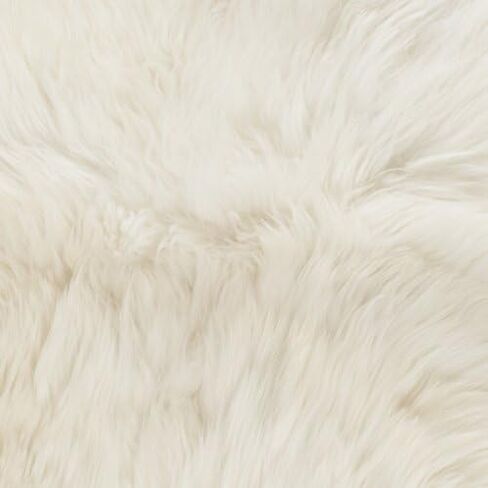 SAFAVIEH Sheep Skin Collection Accent Rug - 3' x 5', Natural & White, Handmade Rustic Glam Genuine Pelt, 3.4-inch Thick Ideal for High Traffic Areas in Entryway, Living Room, Bedroom (SHS211A) in Saudi Arabia