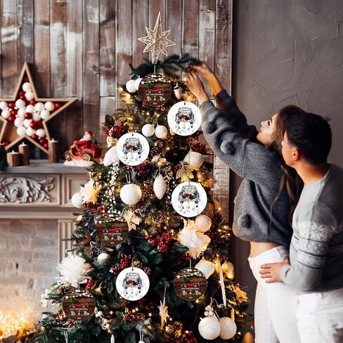 2024 Our First Christmas Just Married Truck Christmas Tree Ornament Our First Christmas as mr. and mrs. gift for Newlywed Couple 2024 (2024 Red Car Mr Mrs) in Saudi Arabia
