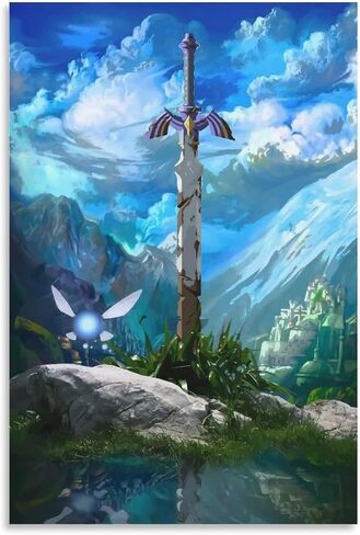 Master Sword Canvas Art Poster and Wall Art Picture Print Modern Family Bedroom Decor Posters Gifts 12x18inch(30x45cm) in Saudi Arabia