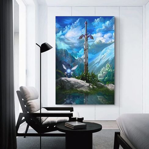 Master Sword Canvas Art Poster and Wall Art Picture Print Modern Family Bedroom Decor Posters Gifts 12x18inch(30x45cm) in Saudi Arabia