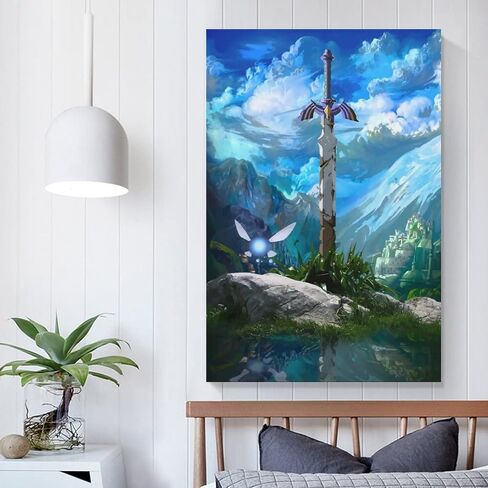 Master Sword Canvas Art Poster and Wall Art Picture Print Modern Family Bedroom Decor Posters Gifts 12x18inch(30x45cm) in Saudi Arabia