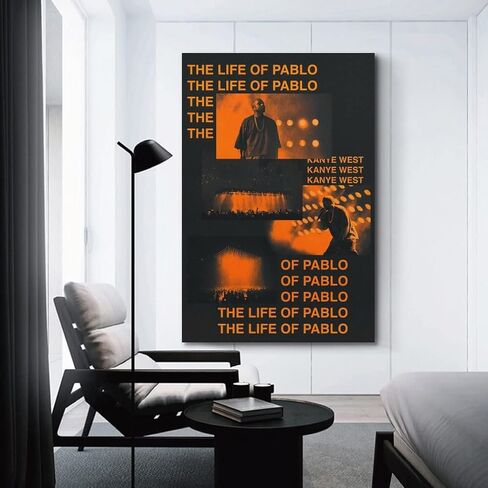 Gaobi Kanye West Poster Rapper Posters The Life of Pablo Music Album Cover Posters Canvas Art Poster And Wall Art Picture Print Modern Family Bedroom Decor Posters 12x18inch(30x45cm) in Saudi Arabia