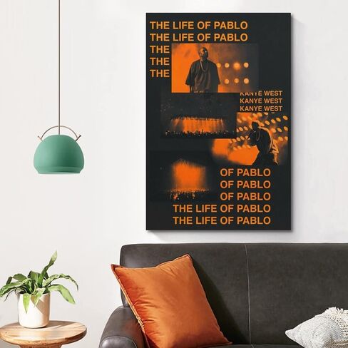 Gaobi Kanye West Poster Rapper Posters The Life of Pablo Music Album Cover Posters Canvas Art Poster And Wall Art Picture Print Modern Family Bedroom Decor Posters 12x18inch(30x45cm) in Saudi Arabia