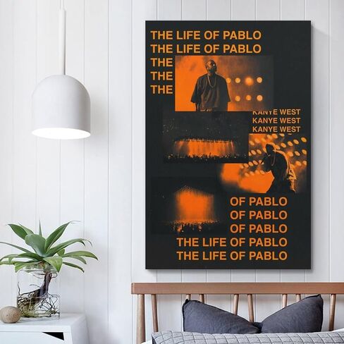 Gaobi Kanye West Poster Rapper Posters The Life of Pablo Music Album Cover Posters Canvas Art Poster And Wall Art Picture Print Modern Family Bedroom Decor Posters 12x18inch(30x45cm) in Saudi Arabia