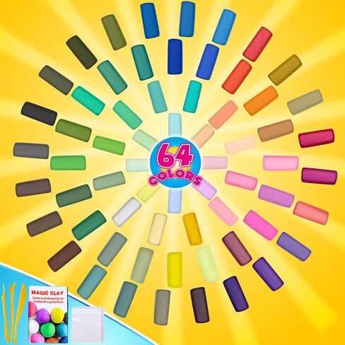 Air Dry Clay 88 Colors, Modeling Clay for Kids, DIY Molding Magic Clay, Gift for Kids in Kuwait