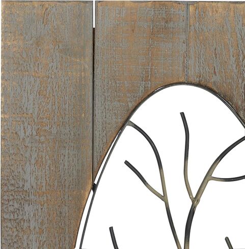 Deco 79 Wood Bird Home Wall Decor Wall Sculpture with Tree Branches, set of 2 Wall Art 18" x 1" x 36", Brown in Saudi Arabia