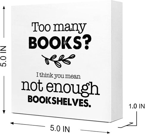الكثير من الكتب أعتقد أنك لا تعني ما يكفي من أرفف الكتب الخشبية ديكور مكتب اللافتة، رف كتب ملهم من الخشب كتلة تسجيل مكتب ديكورات مكتب المنزل والمكتب والمكتب وديكور الطاولة in Kuwait