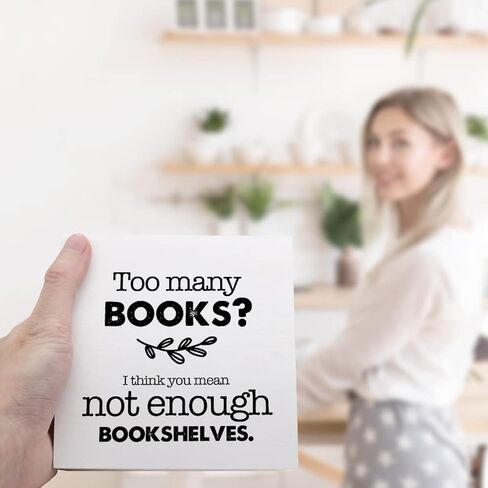 الكثير من الكتب أعتقد أنك لا تعني ما يكفي من أرفف الكتب الخشبية ديكور مكتب اللافتة، رف كتب ملهم من الخشب كتلة تسجيل مكتب ديكورات مكتب المنزل والمكتب والمكتب وديكور الطاولة in Kuwait