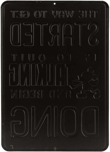 Open Road Brands Disney Mickey Mouse Embossed Metal Sign - Retro Mickey Mouse Wall Art with Inspiring Walt Disney Quote in Saudi Arabia