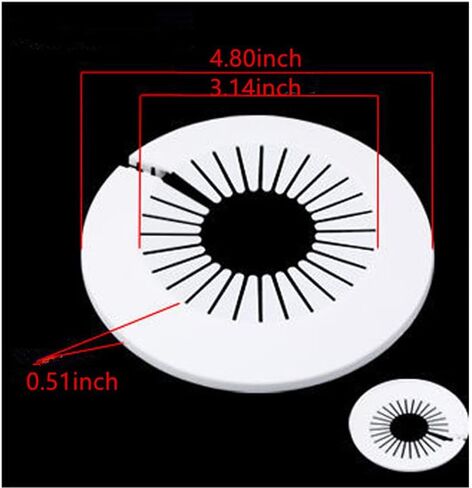 Wall Flange Easy Installation Plastic Radiator Escutcheon Water Pipe Drain Line Cover Collar Wall Pipe Cover Decoration Pipe Collars,Pipe Collar Cover (2.36-3.0inch, white) in Kuwait