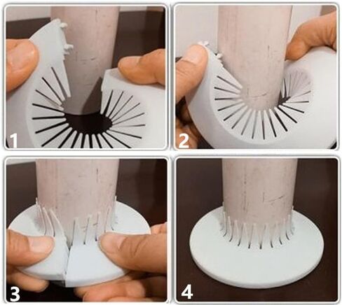 Wall Flange Easy Installation Plastic Radiator Escutcheon Water Pipe Drain Line Cover Collar Wall Pipe Cover Decoration Pipe Collars,Pipe Collar Cover (2.36-3.0inch, white) in Kuwait