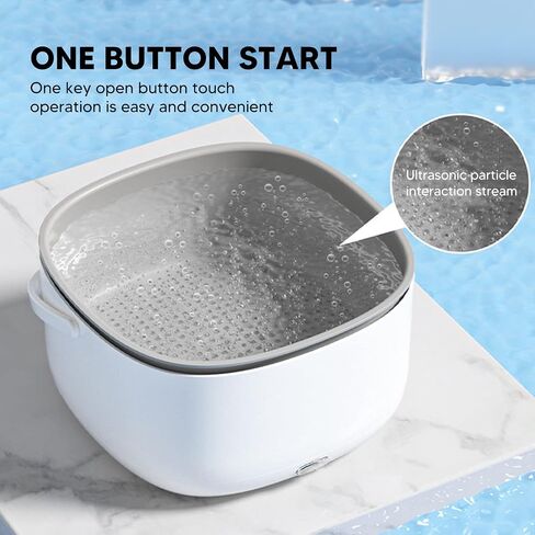 Fruit and Vegetable Washing Machine, Ultrasonic 360 Degree Cleaning Automatic Fruit Vegetable Cleaner Device One Button Start, Large Capacity Washing Soaking Basket for Home Use in Saudi Arabia