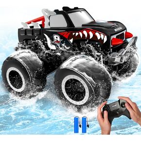 TOY Life RC Truck 1:16 Remote Control Monster Truck 2.4Ghz All Terrain 4WD Off-Road Vehicle RC Car Waterproof Remote Control Truck Monster Trucks for Boys Age 6-7 8-12 Kids Xmas Gift for Boys Girls