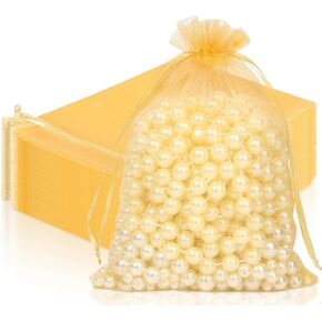 WenTao 100PCS Organza Gift Bags, 4x4.72 Pink Wedding Party Favor Bags with Drawstring, Premium Candy Jewelry Pouch Wrap Sachet Bags…