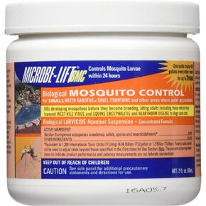 MICROBE-LIFT BMC Biological Mosquito Control, Liquid Treatment for Medium-Sized Decorative Water Gardens Up to 2,000 Gallons, Fountains and Ponds, 6 Fl Oz