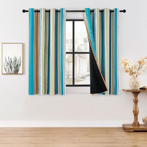 Boho Blackout Curtains -Room Darkening Window Drapes with Exotic Boho Patterns, Energy Efficient, Perfect for Bedroom, Living Room, and Home Office, 2 Panels (Boho, 52X84)