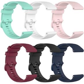 6-Pack Straps Compatible with Rinsmola P22D Smartwatch Waterproof Replacement Silicone Sport Bands for Women Men
