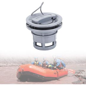 Inflatable Boat Valve, Boat Air Valve with Double Seal Leak, Boat Gas Valve Replacement, PVC Boat Valve for Inflatable Boats River Rafts and Kayaks (Gray)