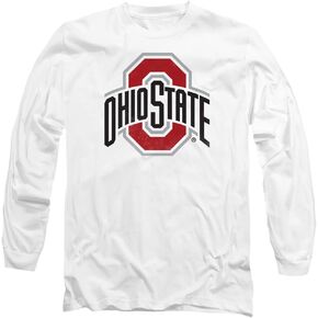The Ohio State University Official Distressed Primary Logo Unisex Adult Long-Sleeve T Shirt