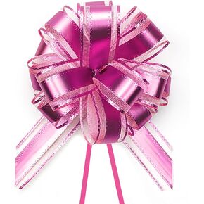 OPSFALCON 8PCS Black Bows for Gift Wrapping, Pull Bows for Gift Wrapping, Pull Bows for Christmas Wedding Baskets Valentine's Day Decoration, Pull Bows for Gift Wrapping (Black)