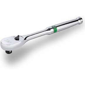SK 1/4" Drive Ratchet Handle, Pear Head, 90-Tooth Ratchet, Alloy Steel, with Contoured Handle