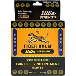 Tiger Balm Pain Relieving Ointment, Sports Ultra, 50g – Professional Size – Sports Rub Ultra Strength – Relief for Hand Arthritis – Tiger Balm Ultra