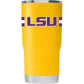 Gametime Sidekicks LSU 20oz Yellow Tumbler - Officially Licensed, 18/8 Stainless Steel, Double-walled, Vacuum-insulated, UV LED Printed Logos, Sweatless, Stays Hot/Cold - 360 Wrap in Saudi Arabia