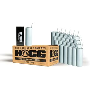 Hogg 25oz Sublimatable Straight Duo Skinny Tumbler Case (25 Pack) DIY, Customizable, Glitter, Epoxy, Bulk Tumblers