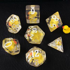 Bescon Oversized DND Hellokitty Dice Set,Giant 7pcs Cat Translucent Polyhedral D&D Dice Set, Big Sized Dungeons and Dragons Dice