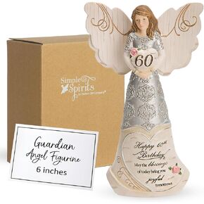 Pavilion Gift Company 82415 Elements Angels-Happy 60th Birthday May The Blessings of Today Bring You Joyful Tomorrows, Melange