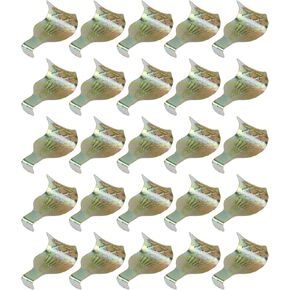 MY MIRONEY 2.2" x 1.3" Metal Rail Molding Hanging Hooks Colorful Photo Frame Picture Rail Hooks Pack of 30