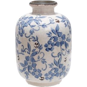 Vintage Blue and White Vase Porcelain Flower Vase Ceramic for Home Christmas Decor Rustic