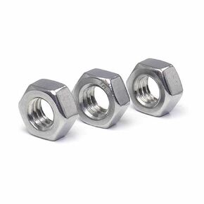 Junter 100pcs #2-56UNC A2 Stainless Steel 18-8 Plain Finish Hexagon Machine Screws ANSI/ASME B18.2.2 Hex Nuts